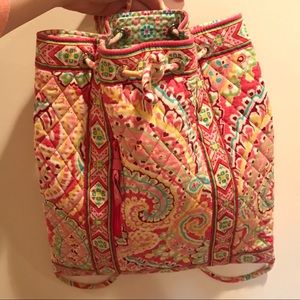 Vera Bradley Drawstring Backpack in Capri Melon